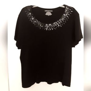 Westbound Woman Beaded Top Blouse